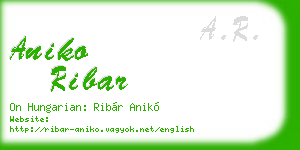 aniko ribar business card