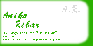 aniko ribar business card